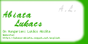 abiata lukacs business card