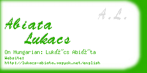 abiata lukacs business card